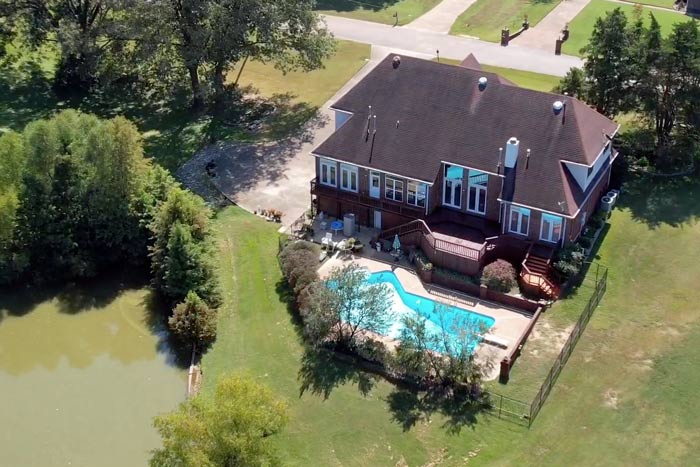 poolhouse drone pilot services olive branch mississippi real estate aerial services yard and pond by quality pilot near memphis