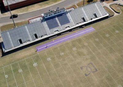 overlooking home field stands at desoto central high school football stadium in southaven mississippi by jordan trask drone prefocus solutions near memphis